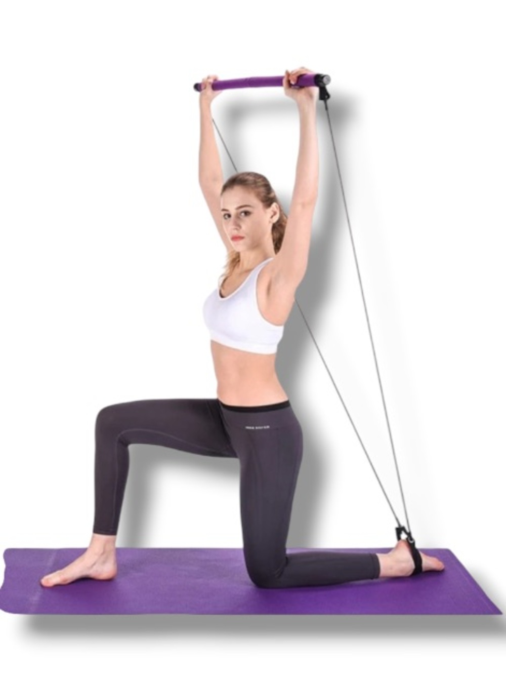 Stretched Fusion Bundle Pilates Bar & Yoga Mat NEW Fitness Health Workout